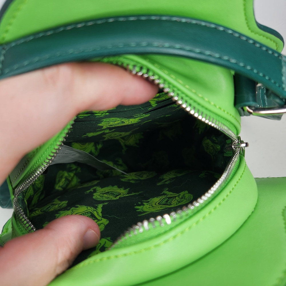 Loungefly Ghostbusters Slimer Green Convertible Backpack Crossbody Bag - Picture 9 of 11